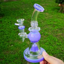 Glass Water Bong 7 Inch Heady Glass Bongs Short Nect Mouthpiece Water Pipes Showerhead Perc Pyramid Design Oil Dab Rigs 14mm XL275