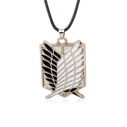 Anime Peripheral Pendant Necklace Attack on Titan Scout Regiment Necklace Survey Corps Erwin Smith Accessories Jewelry