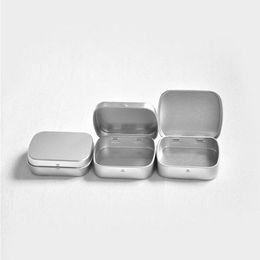 square gift tin box Australia - Hinge Tin Box Small Square Tin Gift Box Sealing Plain Storage Boxes