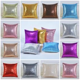 11 Colors Sequins Pillow Case Glitter Pillow Covers Square Cushion Case Sofa cushion cover Home Wedding Decoration T9I00308