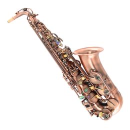 MARGEWATE New Alto Eb Saxophone Brass Antique Copper E Flat Sax Playing Musical Instrument with Case Mouthpiece Free Shipping