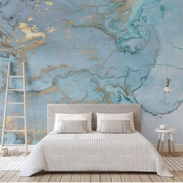 Retro Luxury Blue Bronzing Texture Photo Wallpaper Large 3d Mural Living Room Bedroom Sofa Tv Wall Decoration Wall Paper Mural