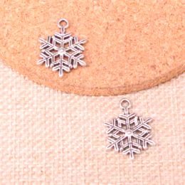 100pcs Charms snow snowflake 22*16mm Antique Making pendant fit,Vintage Tibetan Silver,DIY Handmade Jewellery