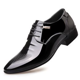 men business shoes leather pointed black oxford corporate shoes for men formal dresses classic shoes men zapatos de charol hombre big size