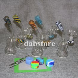 Mini Glass Bongs Mini Bong Water Pipe Glass Pipes Cyclone Oil Rigs Heady Dab Rig With Quartz Banger or glass bowl