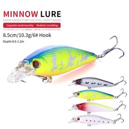 NEWUP 4Pcs 8cm 9.3g Minnow Fishing Lure 3D Eyes Hard Bait Crankbait Peche Pesca Artificial Jig Wobblers Fishing Tackle