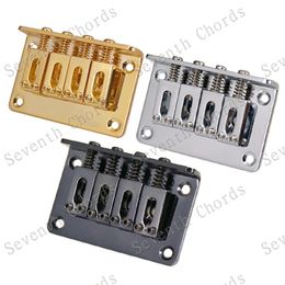 A Set 4-String Hard-tail Bridge for Cigar Box Guitars Electric Ukulele More Chrome Black Gold for choose guitar accessories