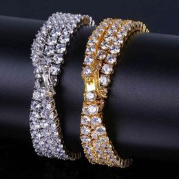 4mm diamond tennis chain necklaces for men luxury 16inches 18inches 20inches 24inches necklace 18k gold plated copper zircon jewelry
