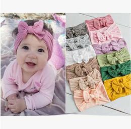 2019 New Arrival Turban Popular Hair Bow Headband For Girls Headwrap Textured Fabric Elastic Kids DIY Hair Accessories