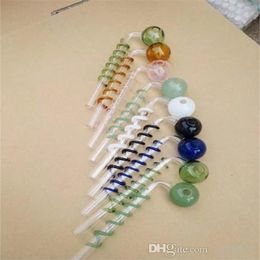 Coloured disc glass cannon curved pot Glass Bbong Wwater Pipe Titanium nail grinder, Glass Bubblers For Smoking Pipe Mix Colors