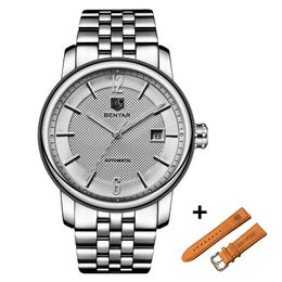 BENYAR Fashion Top Luxury Brand Leather Watch Set Automatic Men Wristwatch Men Mechanical Steel Watches Relogio Masculino238U