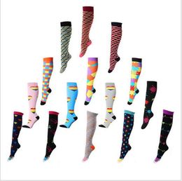 Compression socks female male multicolor running elastic nursing calf stockings riding compression socks