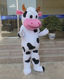 2020Halloween Cow Mascot Costume High Quality Cartoon milk cow Anime theme character Christmas Carnival Party Costumes