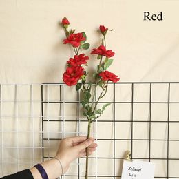 7 Fork Silk Rose Flower Stem Simulation Chinese Rose 6 Colour for Wedding Centrepieces Decorative Artificial Flower