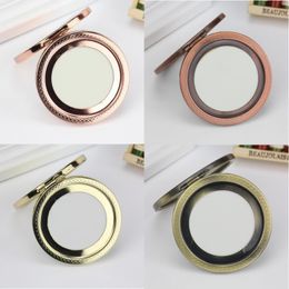 Women Portable Makeup Cosmetic Double Side Folding Travelling Pocket Mirror Folding Pocket Mirror Fast Shipping F2291