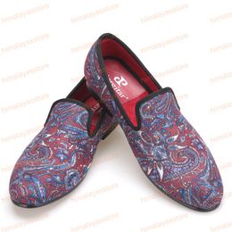 New Mixed Colours Stretch Fabric Men Shoes Men Loafers Smoking Slipper Men Flats Size Free Shipping