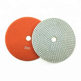10 Pieces 10 Inch D250mm Super Brightness Polishing Disc for Granite Marble Stone 7 Steps Flexible Wet Polishing Pads for Angle Grinder