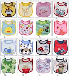 197 Styles 3 layers Baby Bibs Bandana Cotton Burp Cloths Baby Feeding Waterproof Bib Infant Saliva Towel Cartoon Accessories M2034