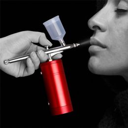 Face Skin Care Airbrush Makeup Kit With Compressor Spray Gun Big Capacity Spray Pen Decorating Tool Nail Art Painting Tattoo Airbrush