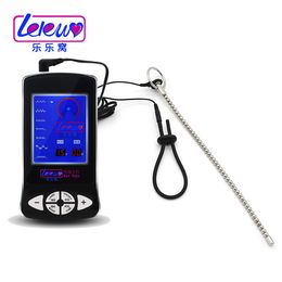 stainless steel penis plug electric shock massagers electro urethral electro sex urethral sound male sex toy electrical shock Y18110801