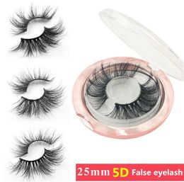 5D leeches false eyelashes 25mm stereo messy cross eye lashes 16 models with crystal boxes gift box 3pcs