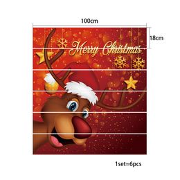 Merry Christmas Deer Print DIY Decorative Stair Stickers