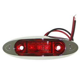 Sencart 1Pc 3 x 2835 Red LED Clearance Side Marker Light Truck Car Van Trailers Lamp DC12V