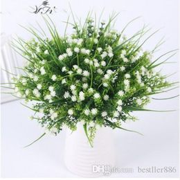 Vivid P.tenuiflora Green Grass plants artificial flower babysbreath simulation flower wedding decoration for home party office AL08