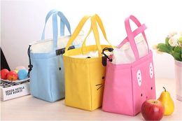 Fashionable Office Lady Student cartoon cute portable thick expression lunch bag ice pack lunch box bag DC575