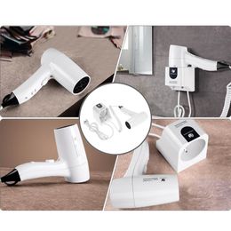 Hot And Cold Wind Hair Dryer Wall-mounted Bathroom 1200W EU Plug Blow Dryer Hair Tools for Travel Home Hotel