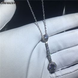 choucong honeybee Heart Pendants 5A Zircon Cz Real 925 Sterling silver Wedding Pendant with Necklace for women Birthday Giftchoucong long Te