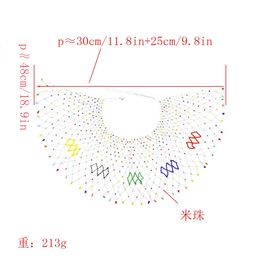 Zulu-Halskette, handgefertigt, ethnischer Halsband, Schal, Kragen, Perlen, Statement-Schal, Boho-Schmuck für Frauen