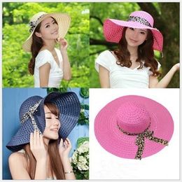 Wide Brim Floppy Fold Sun Hat Summer Hats for Women Out Door Sun Protection Straw Hat Women Beach Hat YD0101