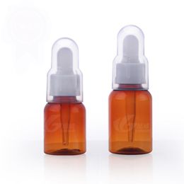 25ML 35ML Essence Oil Bottle,Empty Brown Plastic Cosmetic Container With Teats Dropper,Sample Makeup Vials