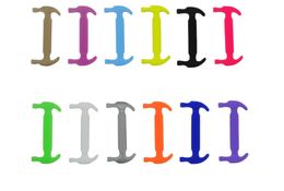 Manufacturer wholesale sales 12 hammer shoelaces with high elasticity silicone laces Lazy Sports Shoelaces