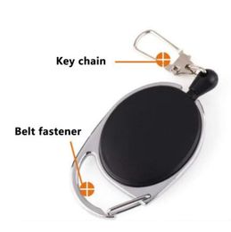 Telescopic Keyring With Wire Rope Anti Theft Pull Buckles Creative Mountaineering Buckle Spring Type Key Chain Outdoor Portable