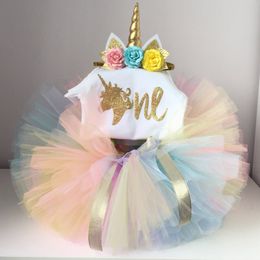 unicorn 1st birthday dress