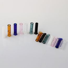 DHL shipping!! Mini Glass Filter Tips for Dry Herb Tobacco RAW Rolling Papers With Tobacco Smoking Cigarette Holder Thick Pyrex Glass Pipes