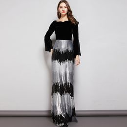 vestiti lunghi eleganti manica lunga