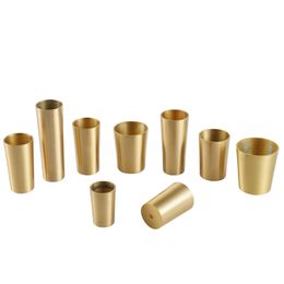 Brass Furniture Leg Covers Chair sofa Legs Protector TV Cabinet Foot Cup Round Copper Table Bed Accessory Taper Ferrule318Z
