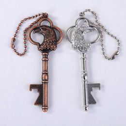 Vintage Eagle Key Shape Keychain Beer Bottle Opener with Chain Wedding Favour Party Gift Card Packing