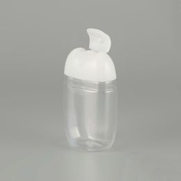 1 Oz, 30ml Plastic Clear Bottles with Disc Top Flip Cap, Great for Hand Sanitizer, Creams, Shampoos, Soups, and Other Liquids,