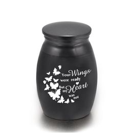 Small Keepsake Urns for Human Ashes Mini Cremation Urns for Ashes Memorial Ashes Holder-Your Wings were Ready 25 x 16 mm
