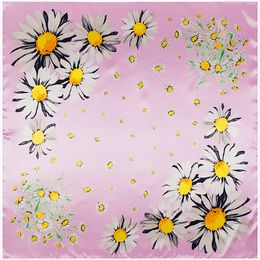 Mai Tong scarves 90cm * 90cm new small daisy flower lady silk scarves large square scarf 0214