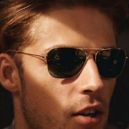 Fashion Men Women's Square Sunglasses Designer Shades Metal Frame Outdoor UV400 Driving Sun Glasses o36 Oculos De Sol with Case