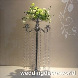 Tall and large Metal Candle Holders Flower Vase Rack Candle Stick Wedding Table Centerpiece Event Road Lead Candle Stands decor0902