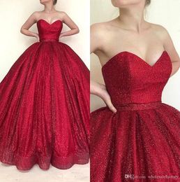 Sexy Red Sweetheart Ball Gowns Quinceanera Dresses Ruched Floor Length Tulle Lace Prom Birthday Princess Evening Dresses Robe De Mariee