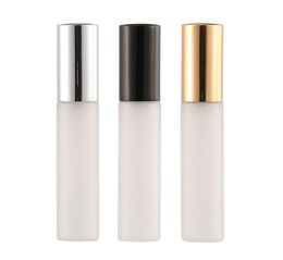 10ml Frosted Glass Spray Empty Perfume Bottle Anodized Aluminum Travel Portable Perfume Essential Oil Sub-bottle Cosmetic Container SN2876