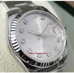 Christmas gift Original box certificate lady Womes Watches 178274 Midsize Steel White Gold Silver Diamond Dial 31MM
