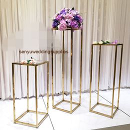 New style Factory Wholesale Wedding Aisle Decoration Crystal Flower Stand senyu0460
